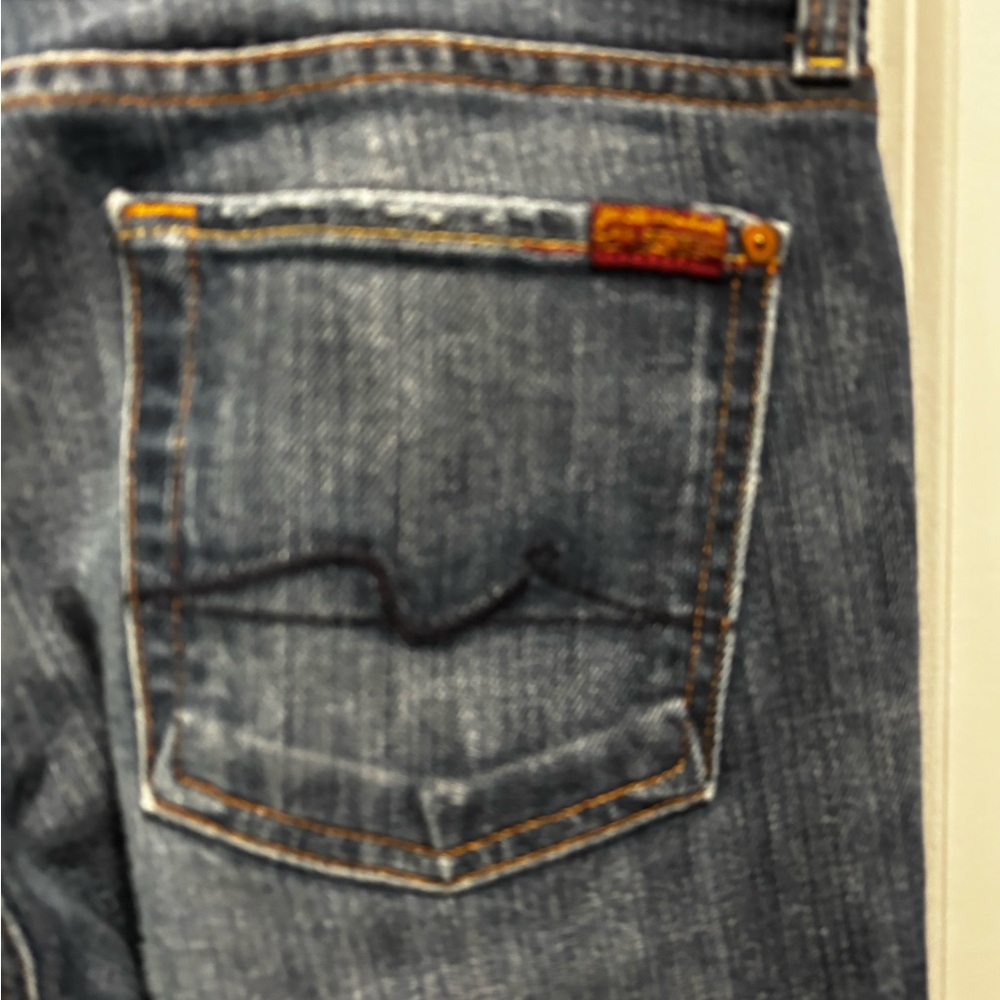 7 For All Mankind Blue Boot Cut Jeans